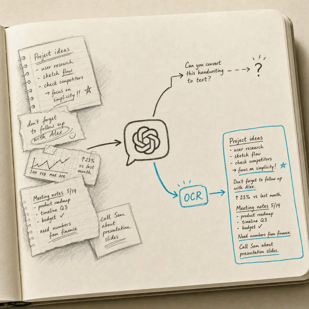 Can ChatGPT convert handwriting to text?