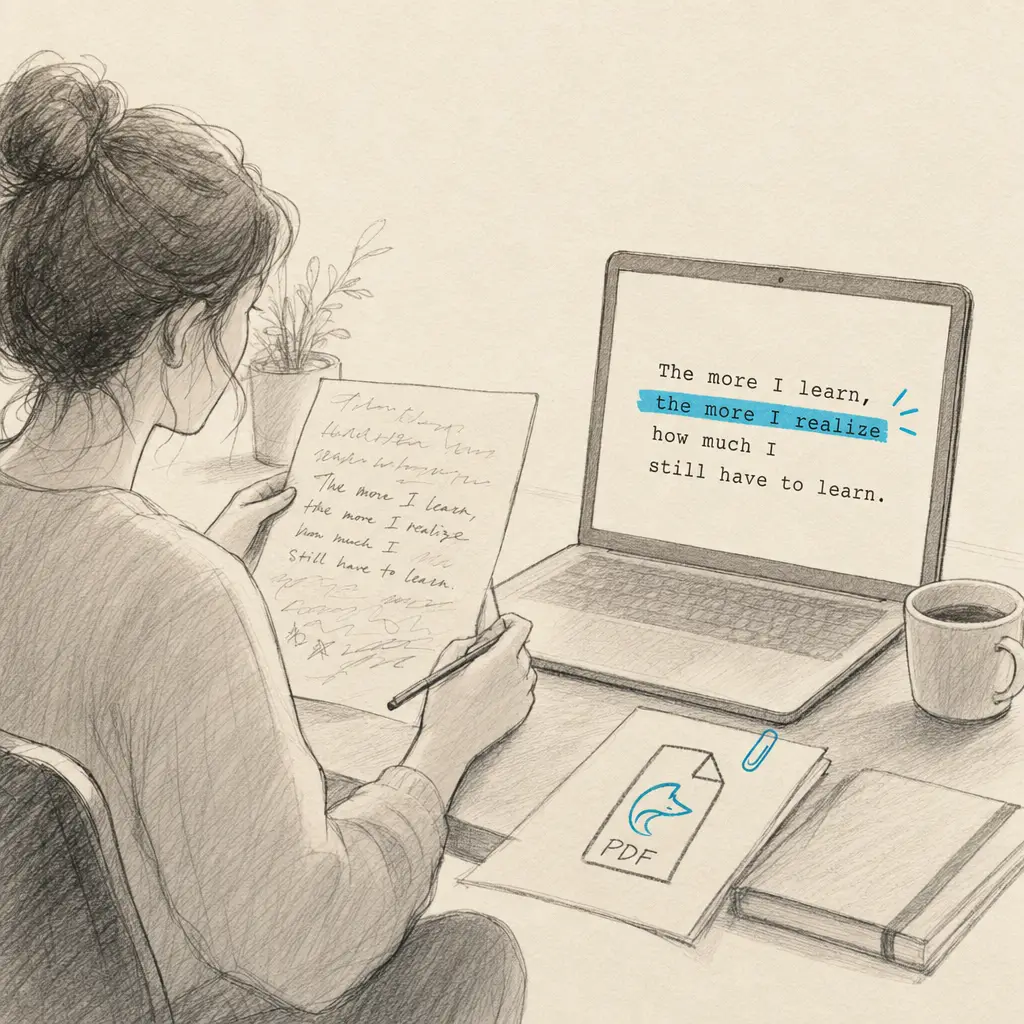 Can Foxit convert handwriting to text?