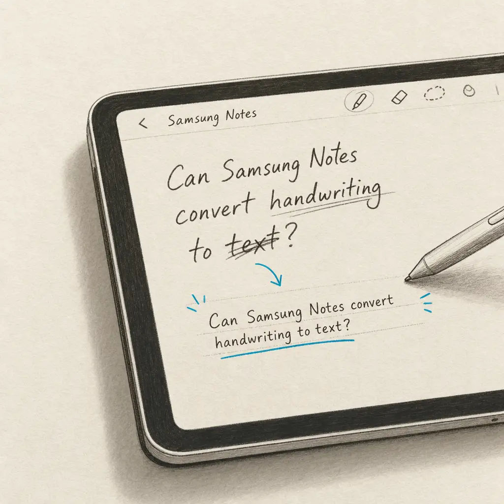 Can Samsung Notes convert handwriting to text?