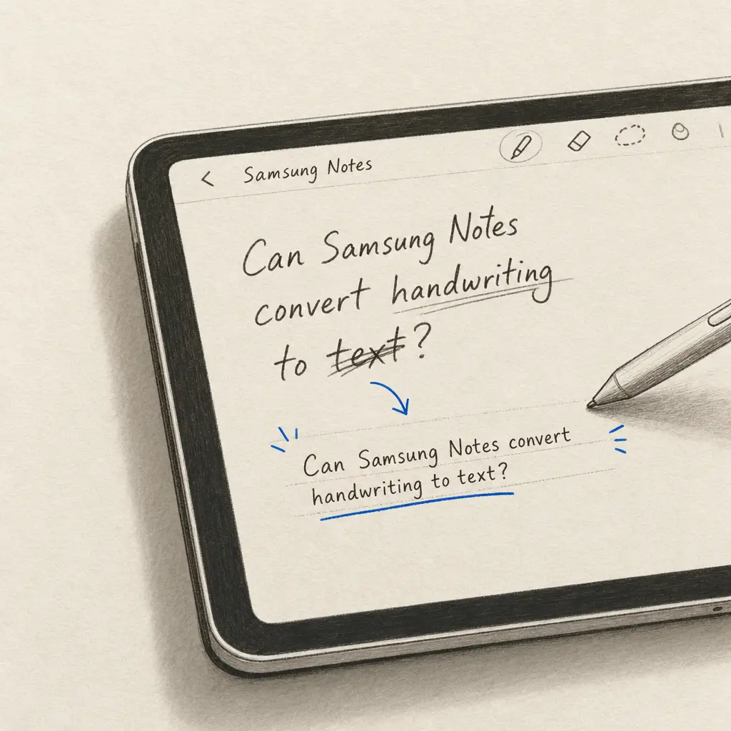 Can Samsung Notes convert handwriting to text?
