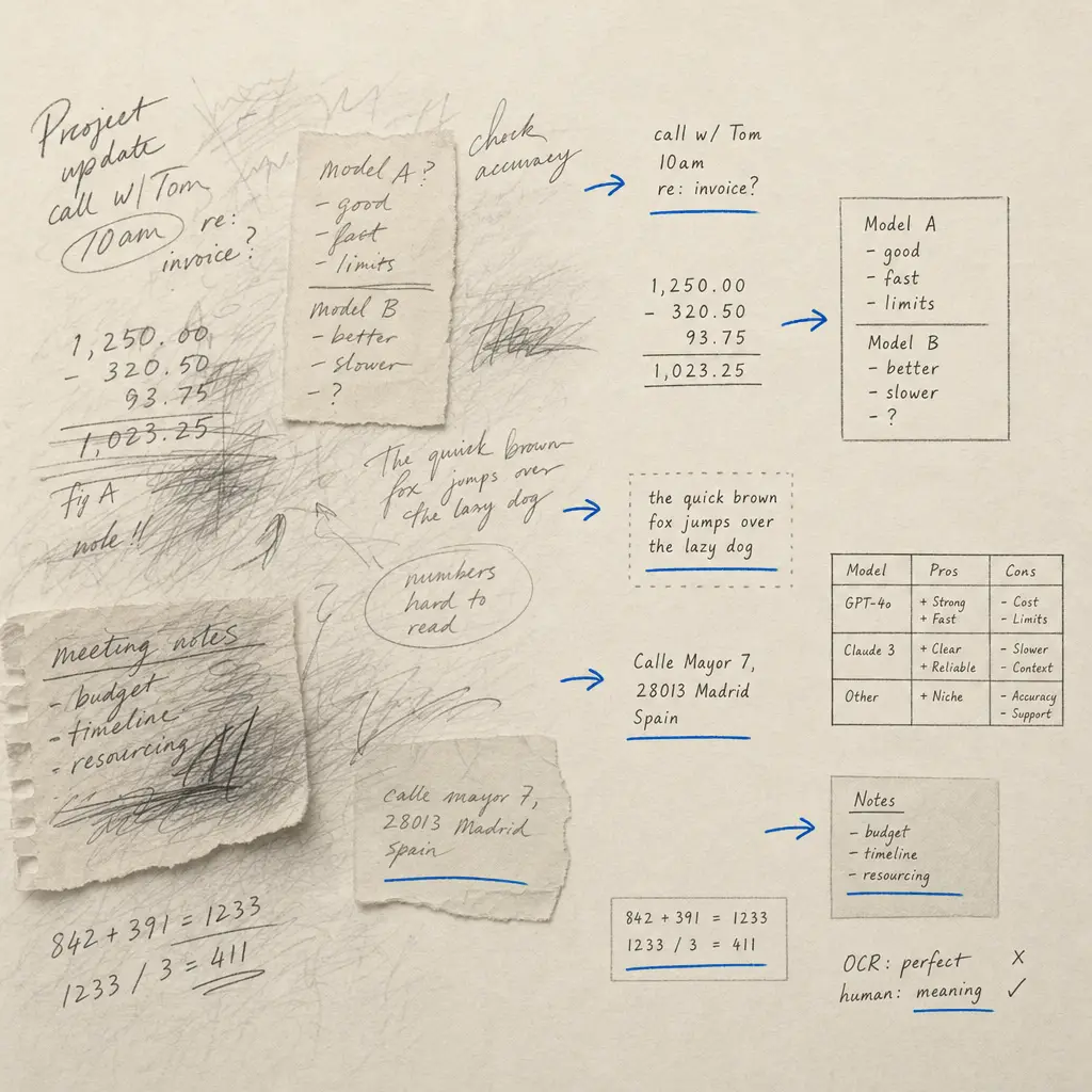 ChatGPT, Claude and other AI models for OCR: pros and cons