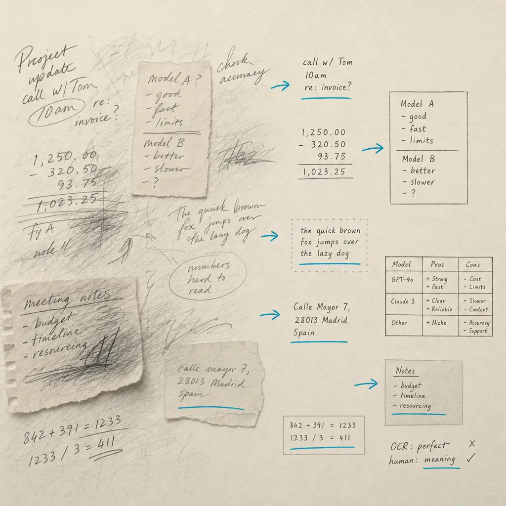 ChatGPT, Claude and other AI models for OCR: pros and cons