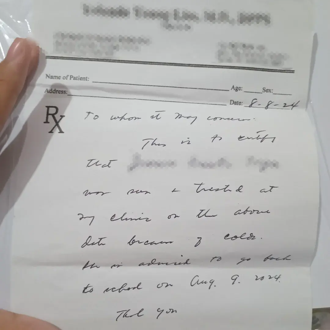 A handwritten doctor's clinic note its recipient struggled to read.