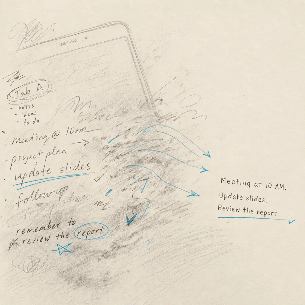 Does Samsung Galaxy Tab A Convert Handwriting to Text?