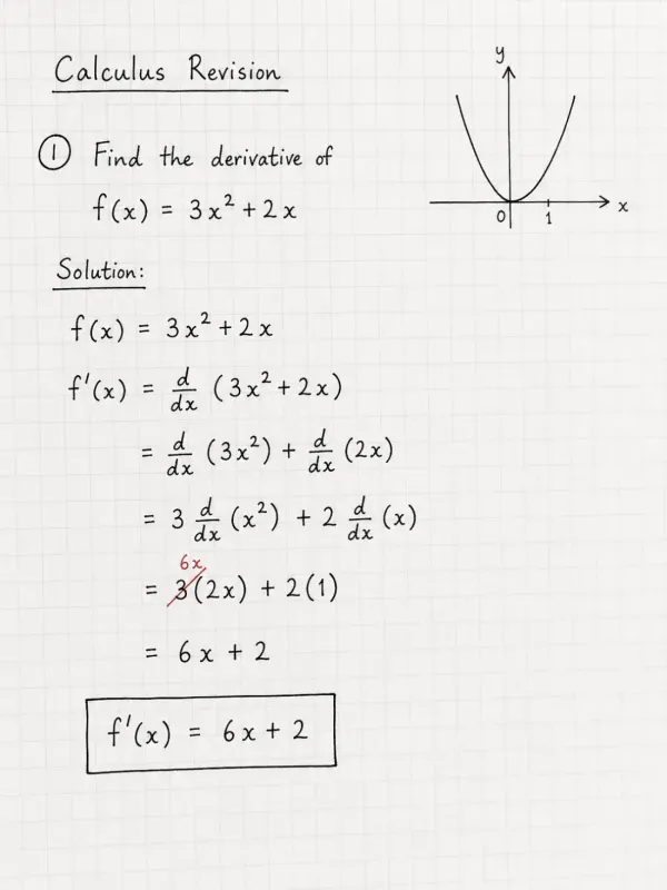 Handwritten calculus revision notes