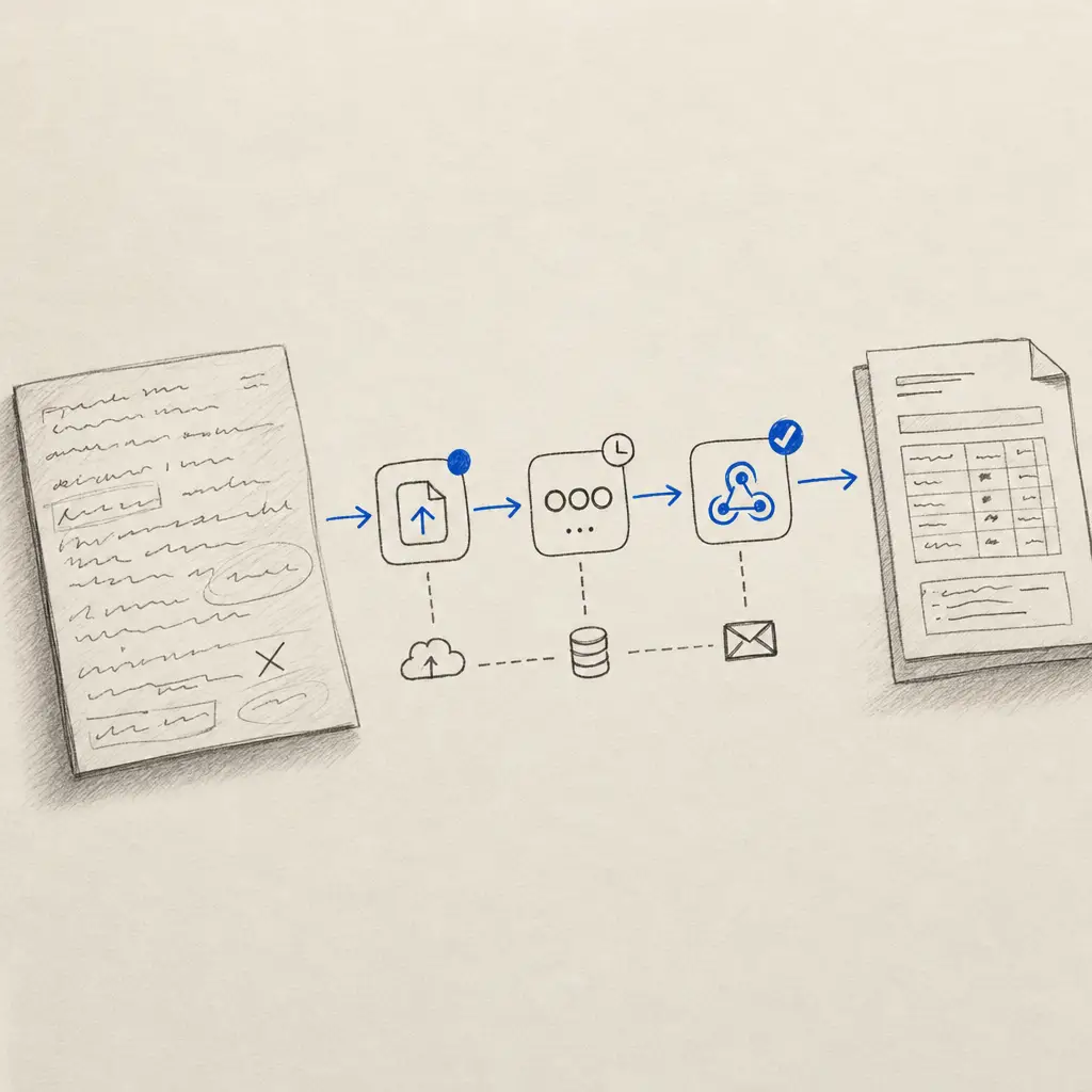Handwriting OCR API with webhooks: upload, process and export