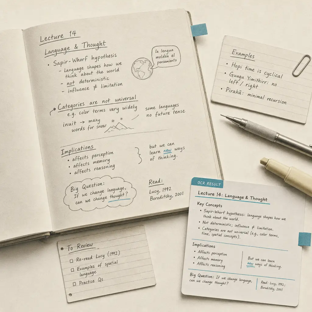 Handwritten Lecture Notes OCR