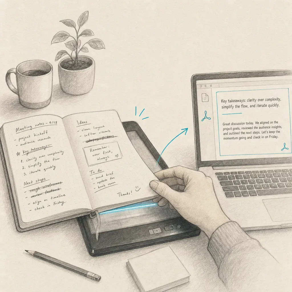 How to convert handwriting to text in Adobe?