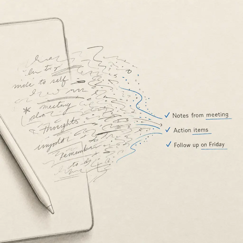 How to convert handwriting to text on iPad