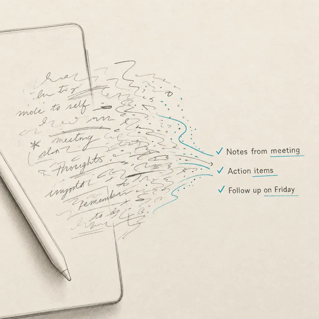How to convert handwriting to text on iPad?