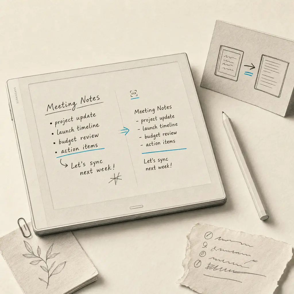 How to convert handwriting to text on Supernote