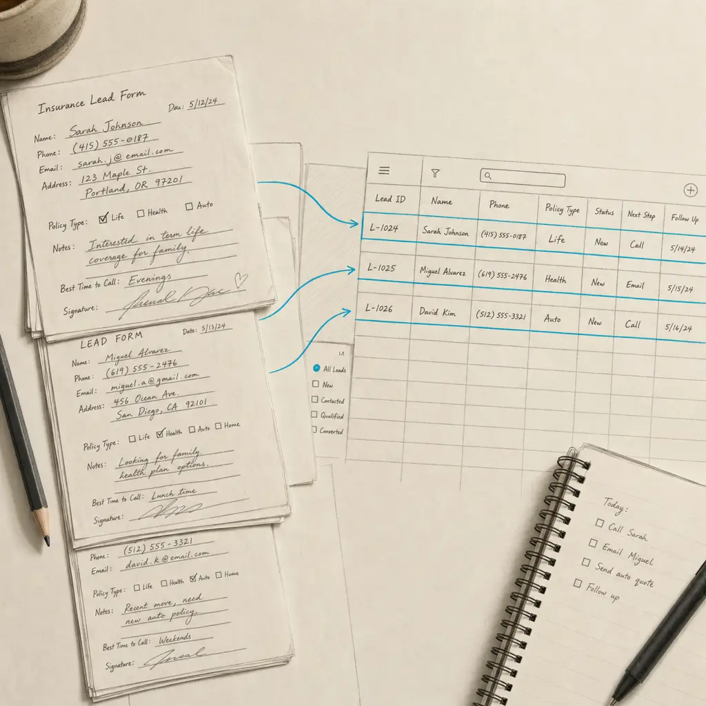 From handwritten lead forms to CRM, without the data entry