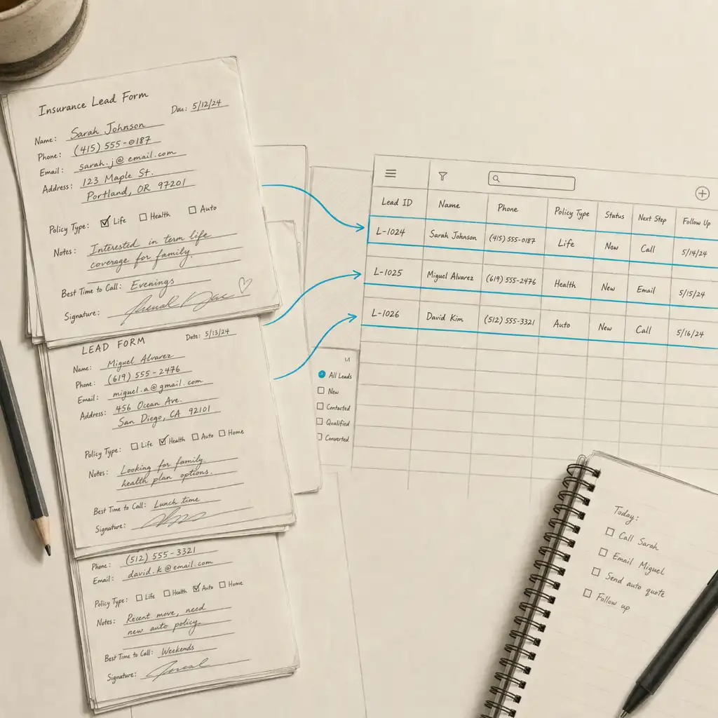 From handwritten lead forms to CRM, without the data entry