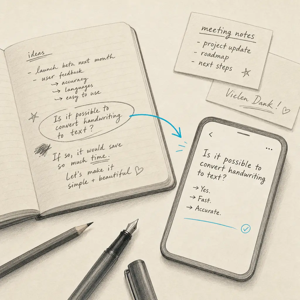 Is it possible to convert handwriting to text?