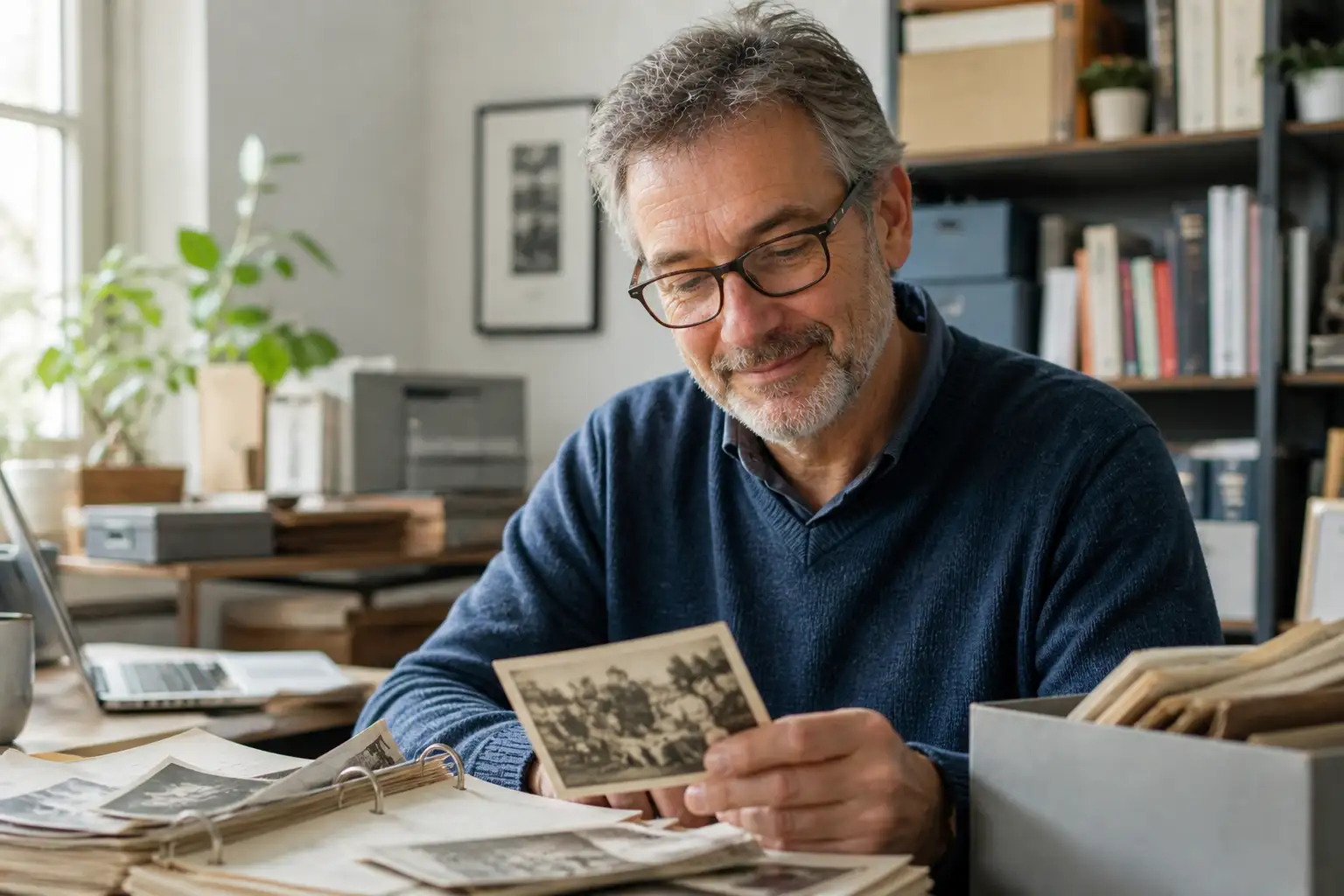 Portrait of John M., family historian