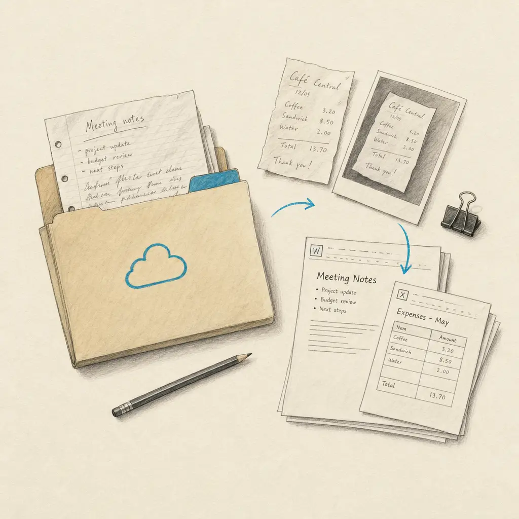 Automatically convert handwriting in OneDrive to text